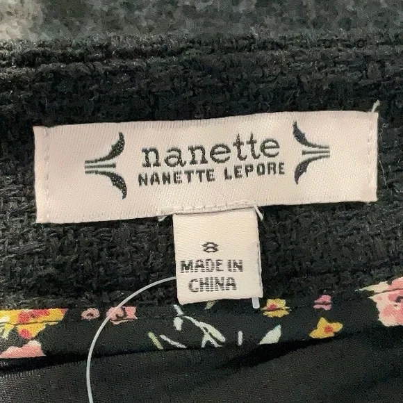 NWT NANETTE Nanette Lepore Black Button Down Skirt - Picture 3 of 4